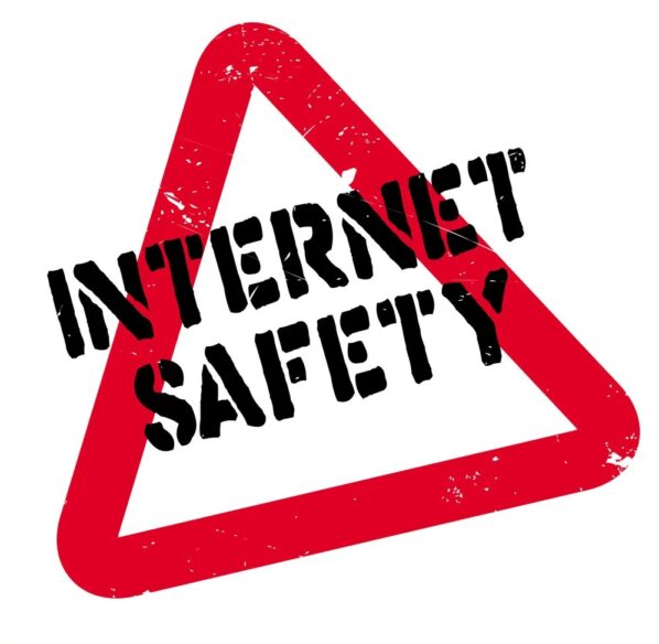 Red triangle with Internet Safety stamped across it.